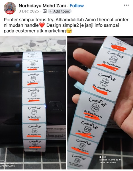 Order sebenar pelajar Sticker Singgit