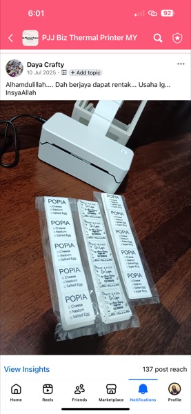 Order sebenar pelajar Sticker Singgit